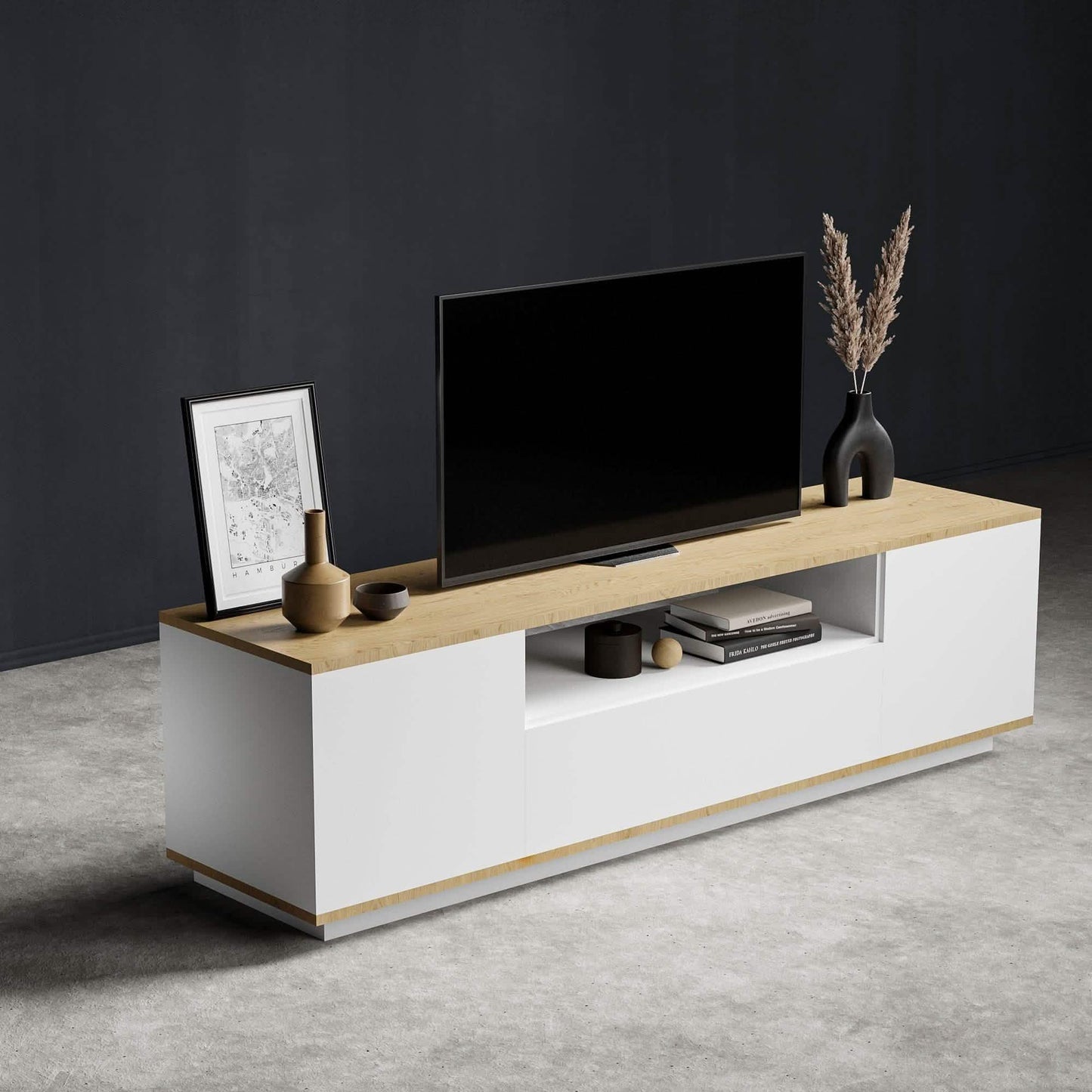 ترابيزة تليفزيون ام دي اف 160*40*45 سم - HOR18 - Homix