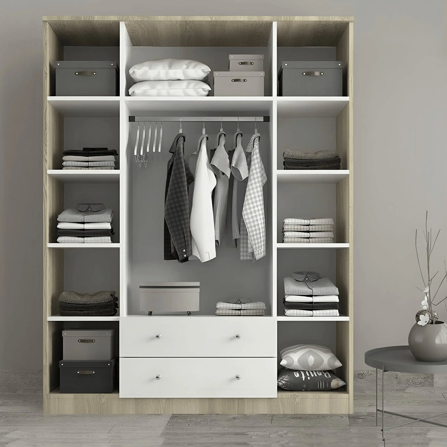 دولاب خشب ام دي اف، 160*50*185 سم