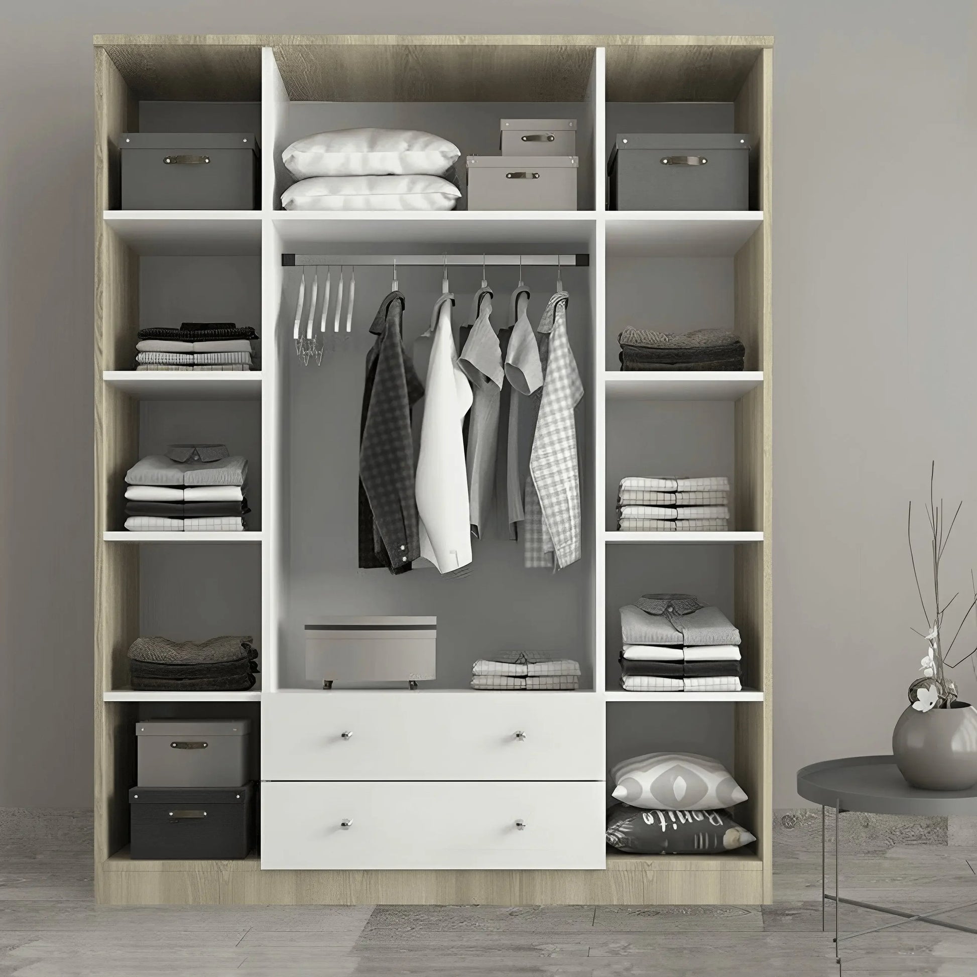 دولاب خشب ام دي اف، 160*50*185 سم