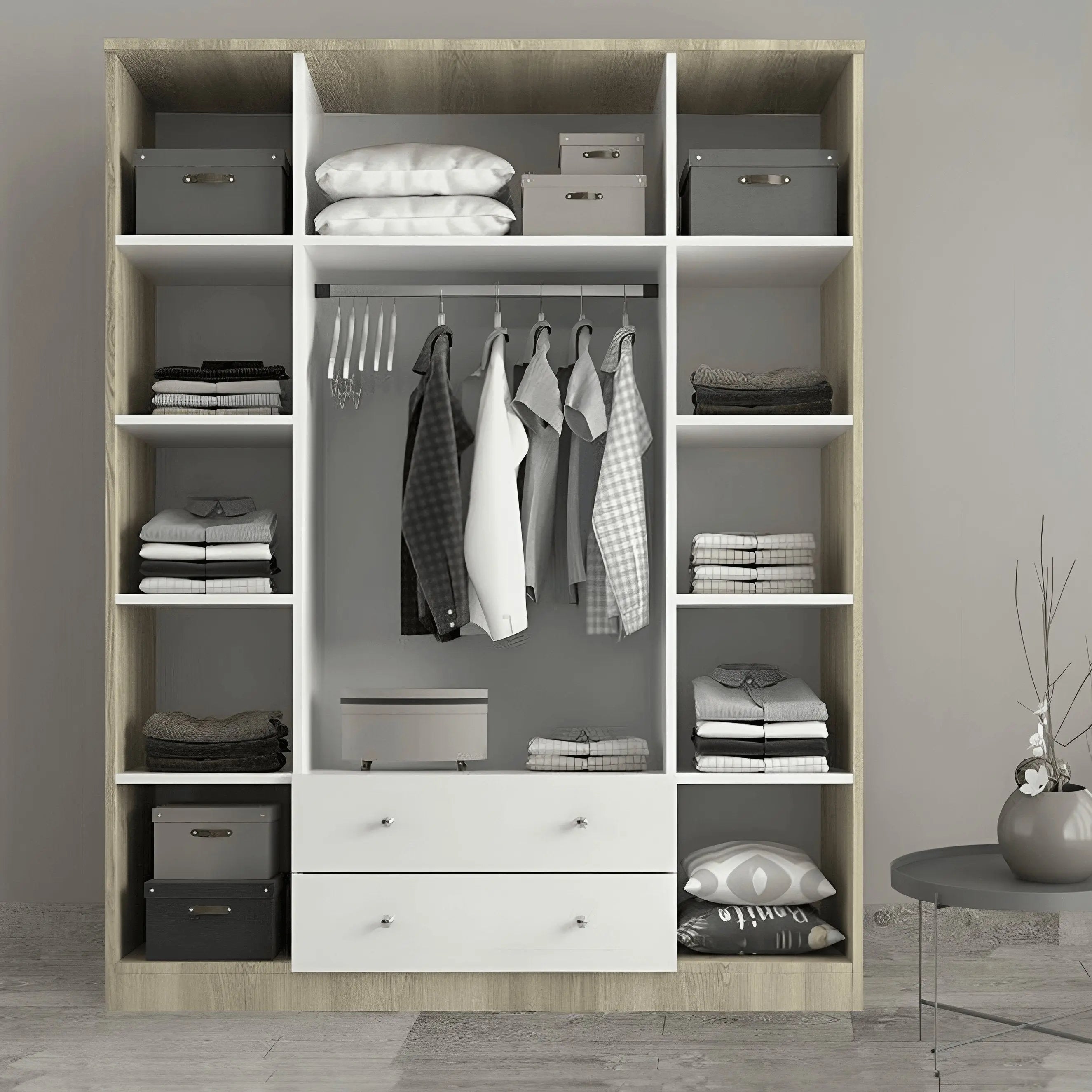 دولاب خشب ام دي اف، 160*50*185 سم