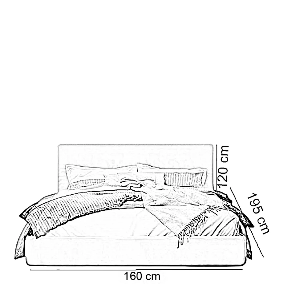 سرير كينج خشب موسكي 160*195*120 سم