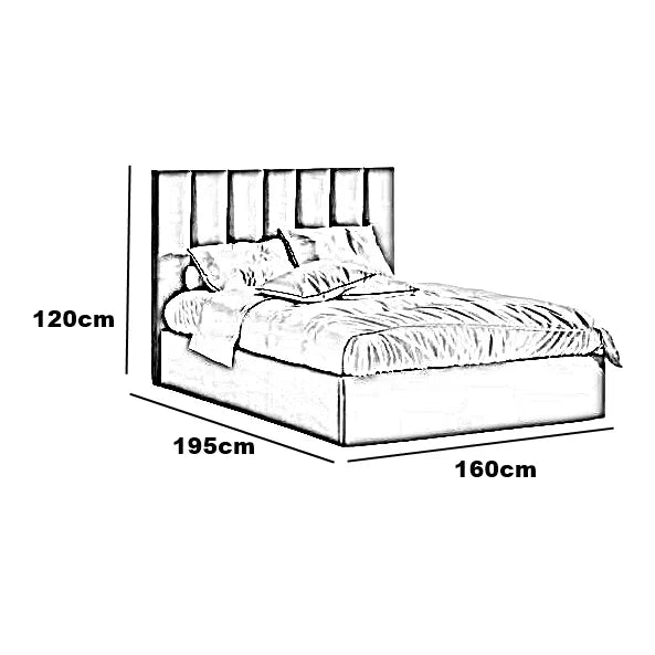 سرير كينج خشب كونتر، 160*195*120 سم
