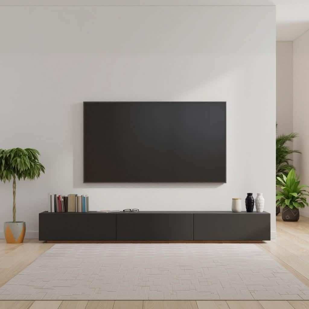 ترابيزة تليفزيون خشب ام دي اف، 160*30*40 سم