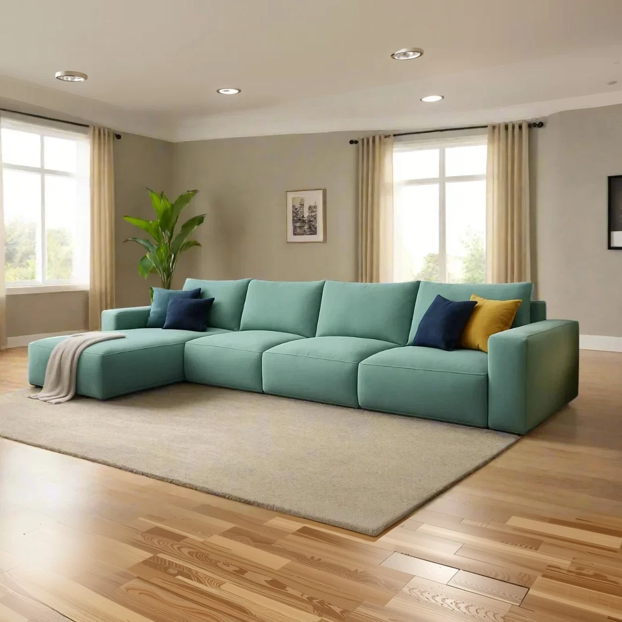 ركنة خشب زان، 350*180*75 سم