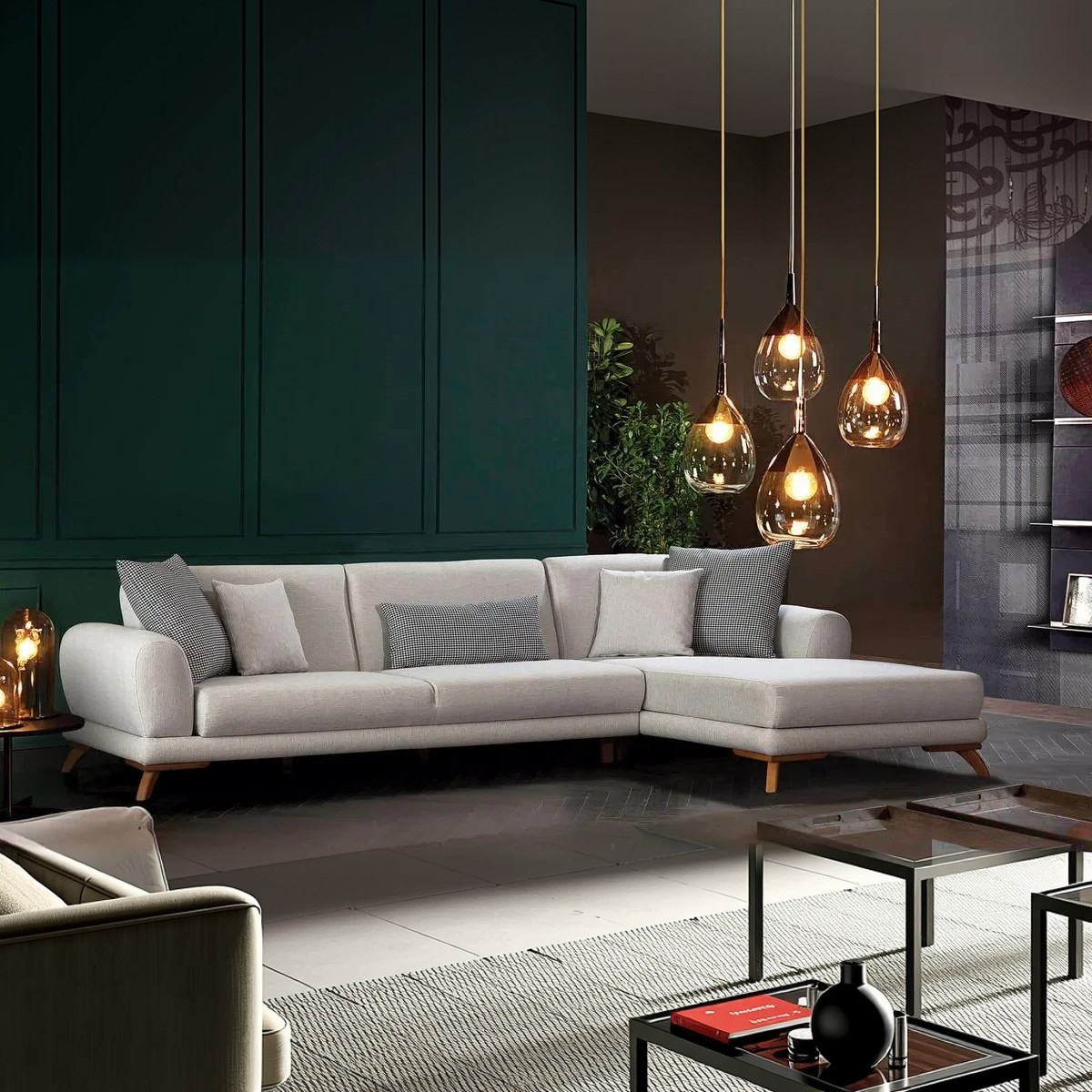 ركنة خشب زان، 240*170*75 سم