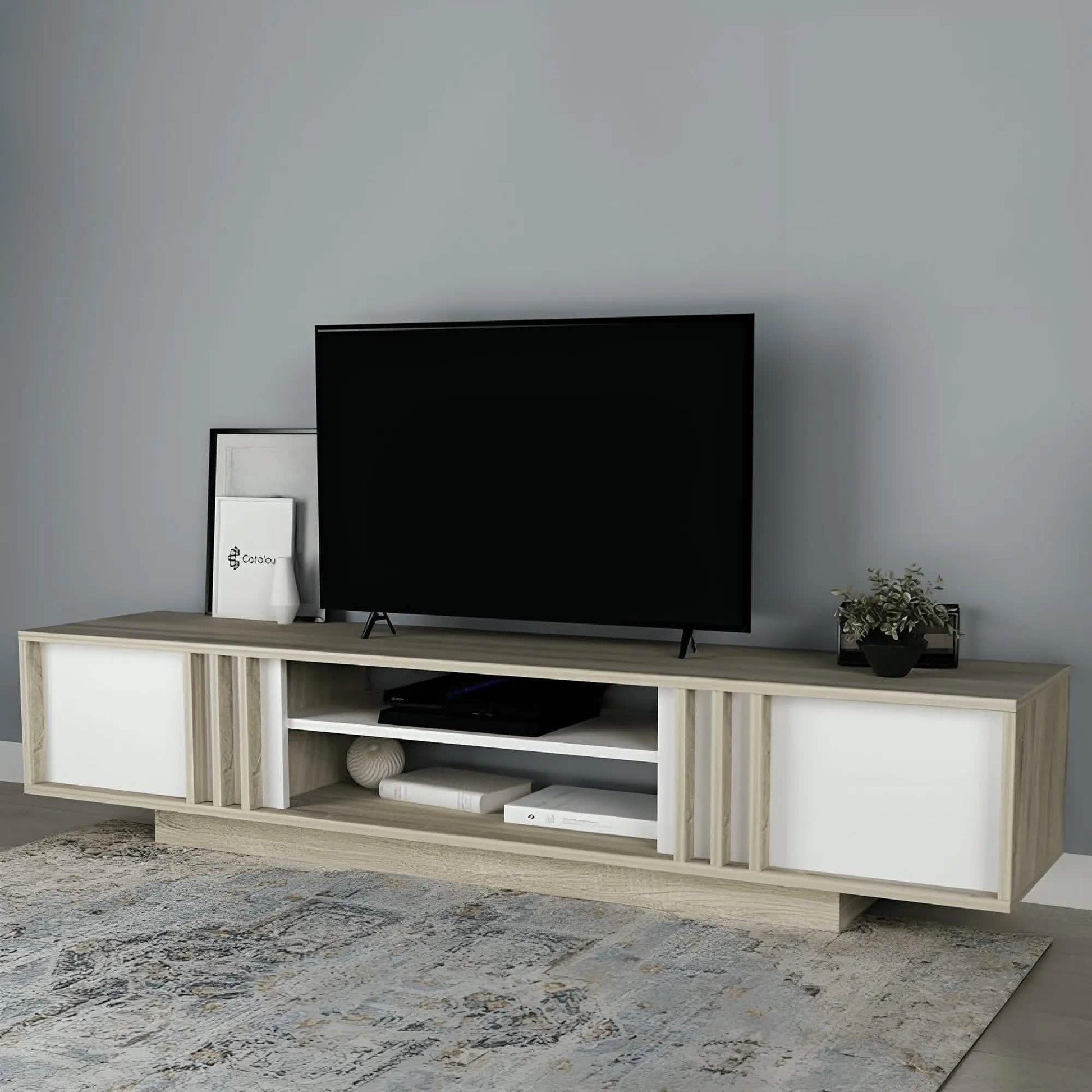 ترابيزة تليفزيون ام دي اف 180*30*45 سم - CLG241 - Homix