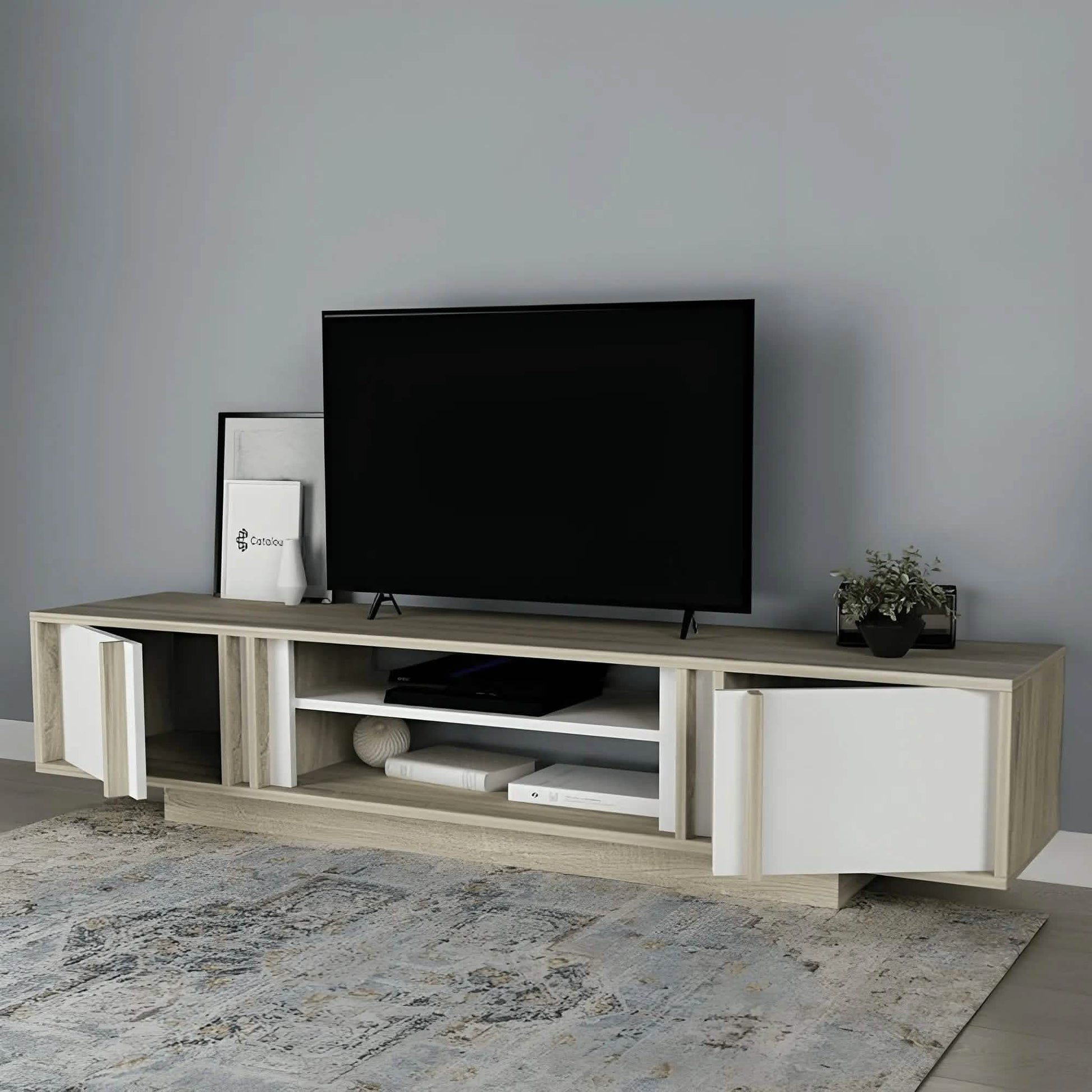 ترابيزة تليفزيون ام دي اف 180*30*45 سم - CLG241 - Homix