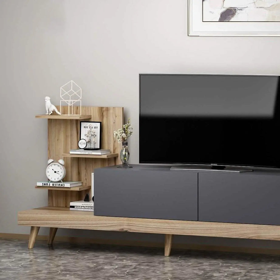 تسوق الأن من هومكس  ترابيزة تليفزيون ام دي اف 180*35*80 سم - CLG275 بأفضل سعر وأفضل جودة 