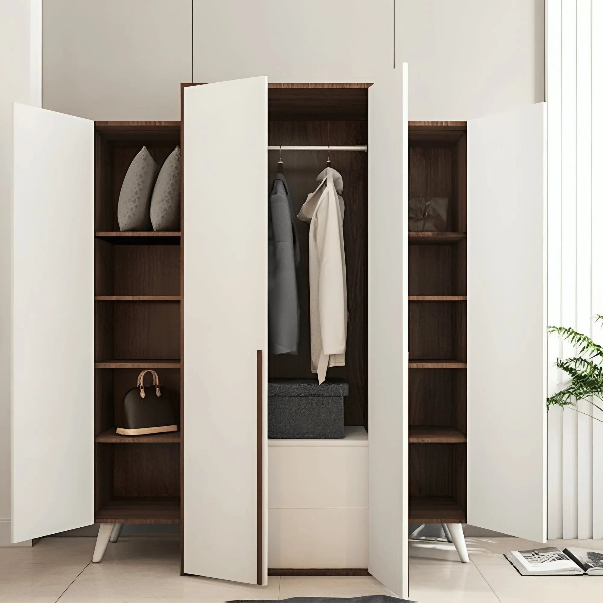 دولاب خشب ام دي اف، 180*50*180 سم