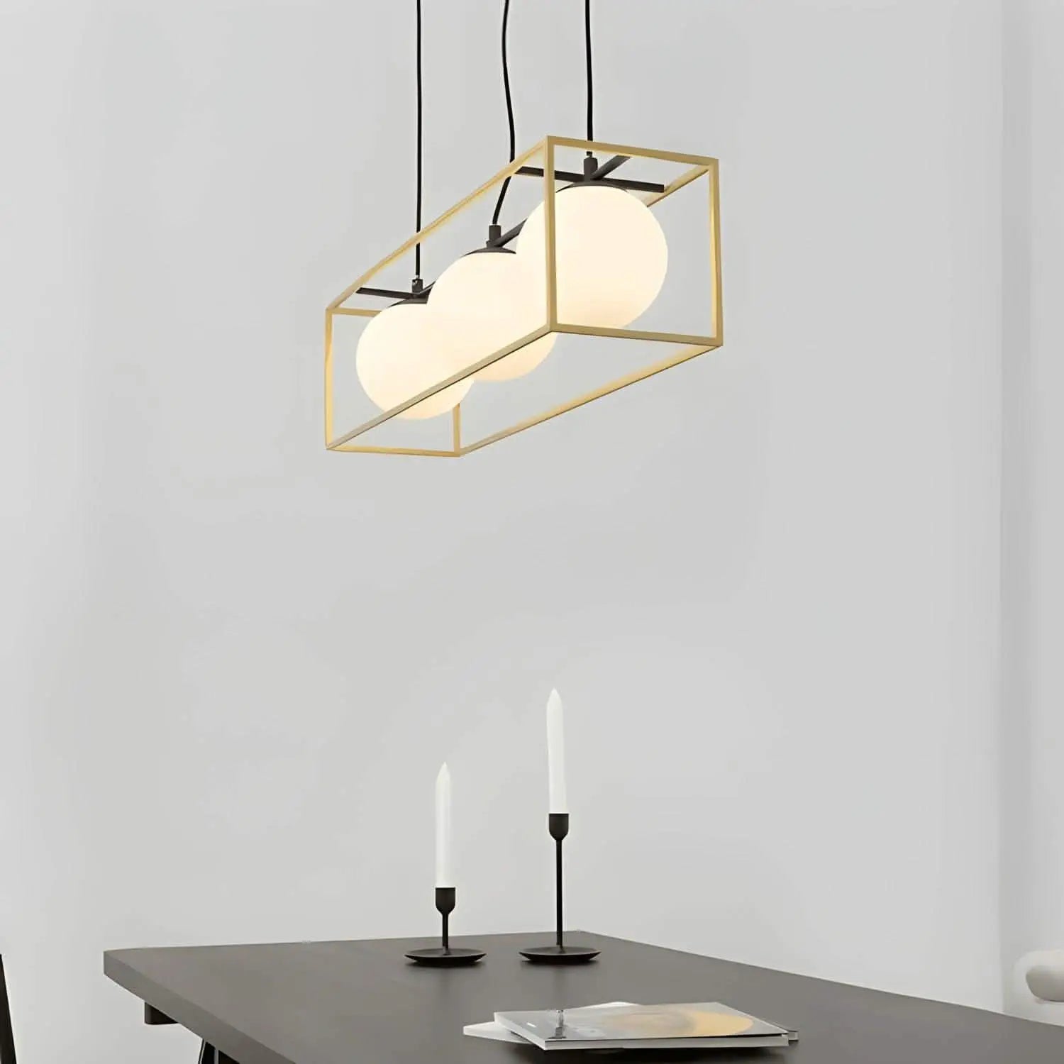 نجفة ثلاثية ستيل و زجاج، 80*18*70 سم