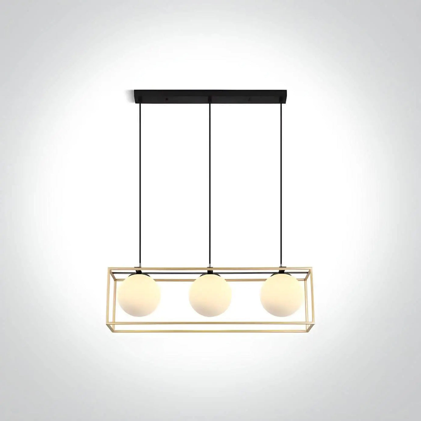 نجفة ثلاثية ستيل و زجاج، 80*18*70 سم