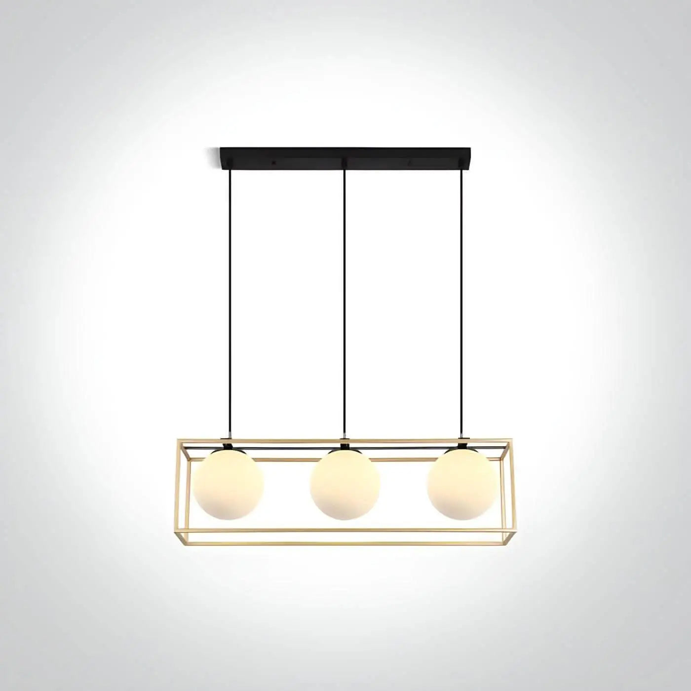 نجفة ثلاثية ستيل و زجاج، 80*18*70 سم