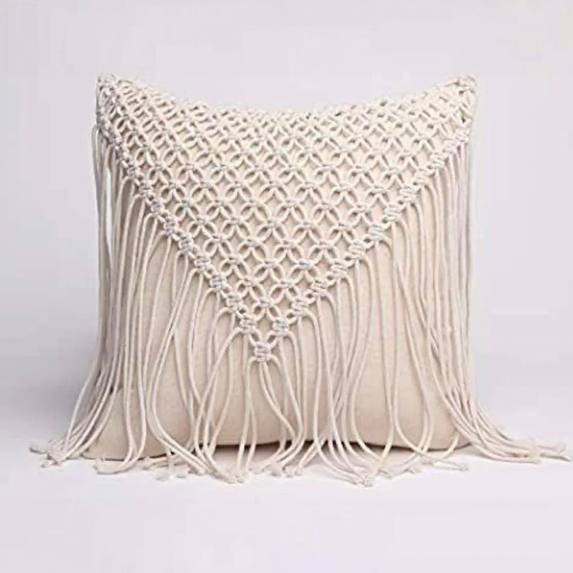 كوشن مكرمية قطن، 40*40 سم