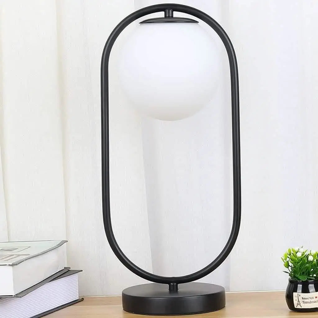 أباجورة معدن و زجاج، 19*50 سم