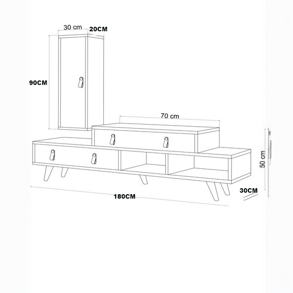 ترابيزة تليفزيون خشب ام دي اف - CLG271