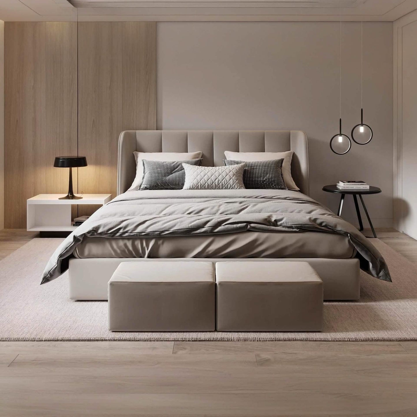 سرير كينج خشب كونتر، 160*195*110 سم