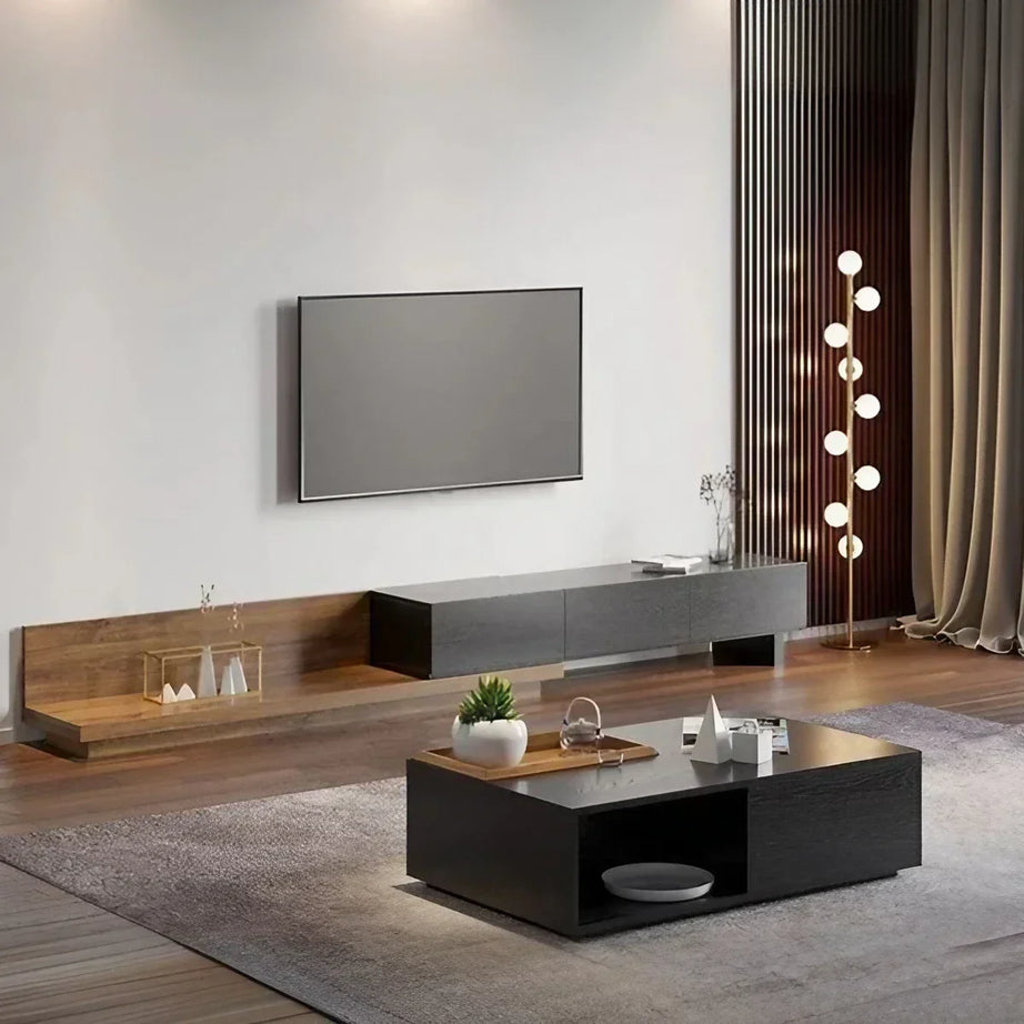 طقم ترابيزة تليفزيون مع ترابيزة قهوة، قطعتين