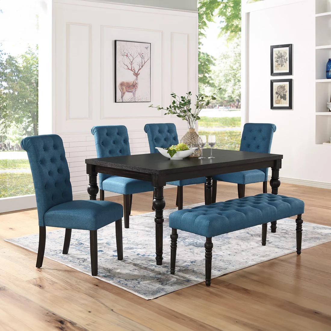 طقم سفرة ام دي اف، 6 قطع