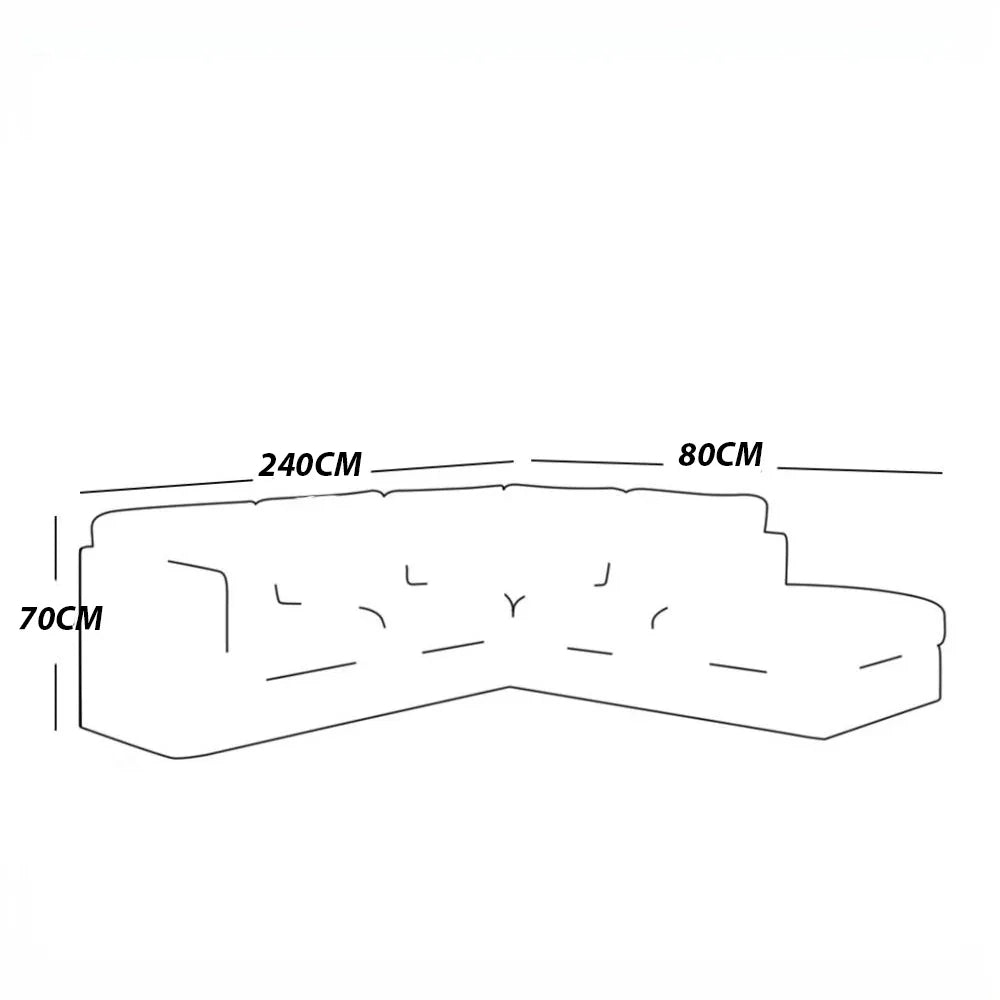 ركنة خشب طبيعي، 240*80*70 سم