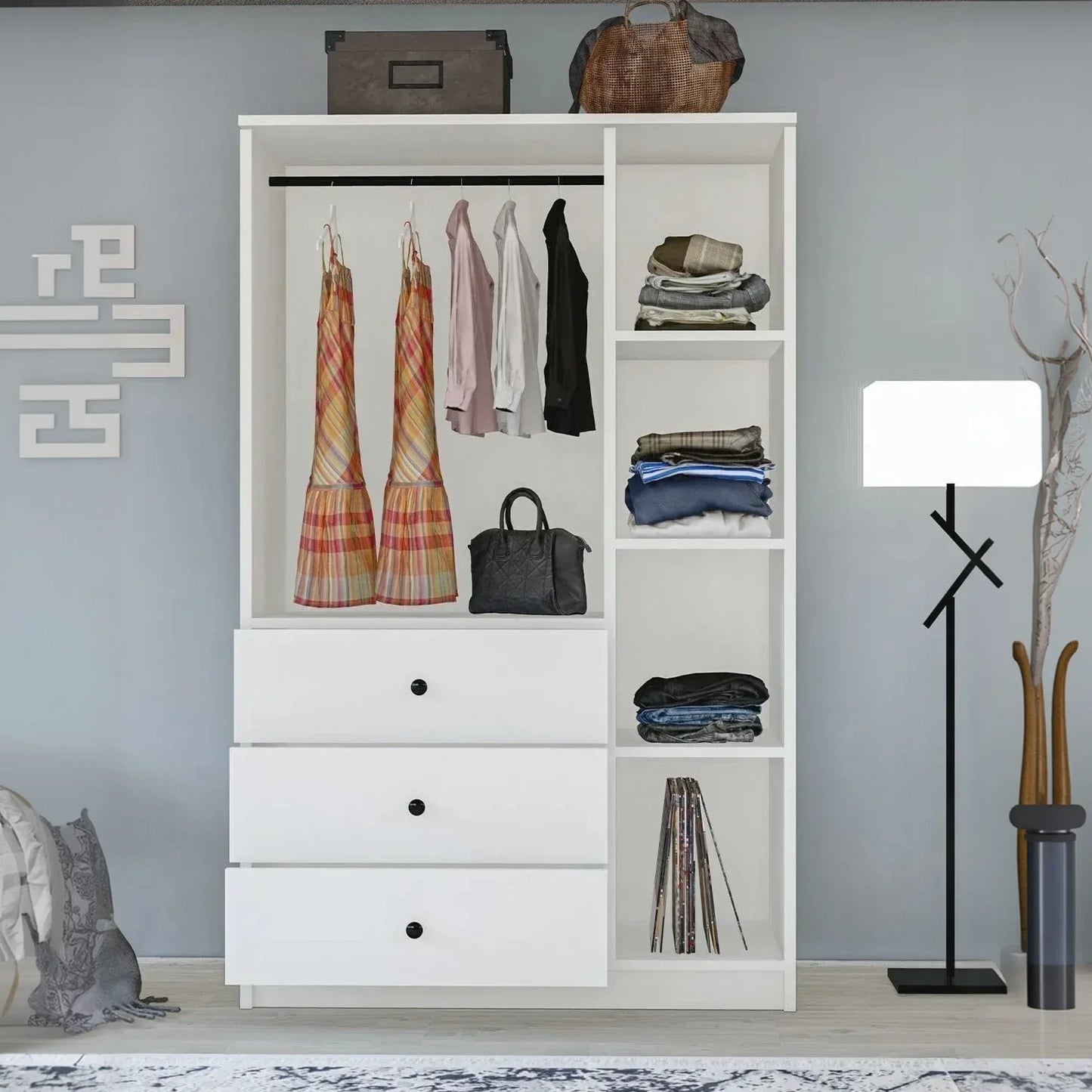 دولاب خشب ام دي اف، 120*44*210 سم