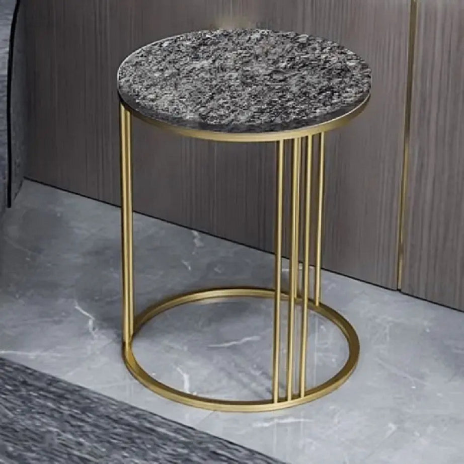 ترابيزة جانبية معدن بسطح جرانيت، 40*60 سم