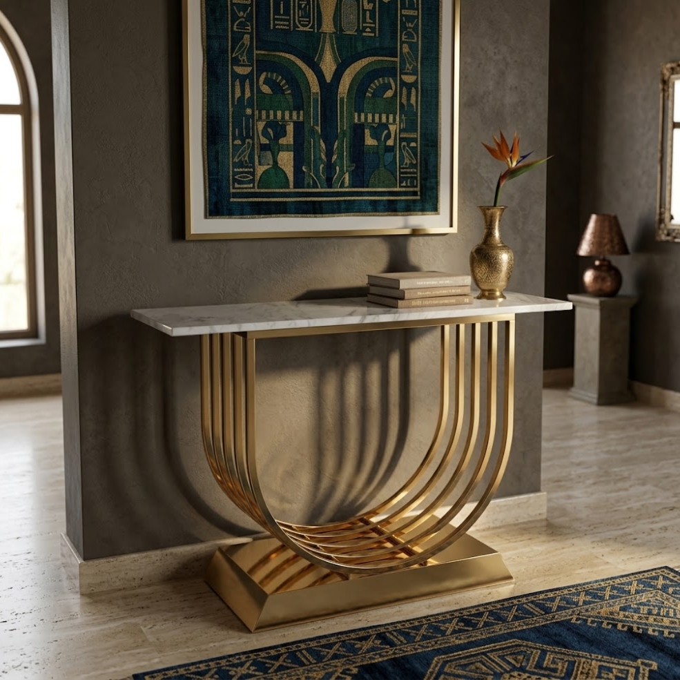 كونسول بسطح رخام، 120*40*90 سم