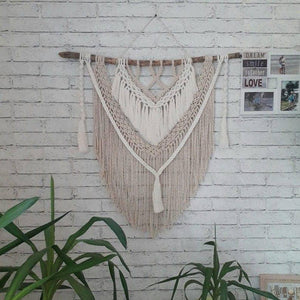 مكرمية حائط خشب، 100*120 سم