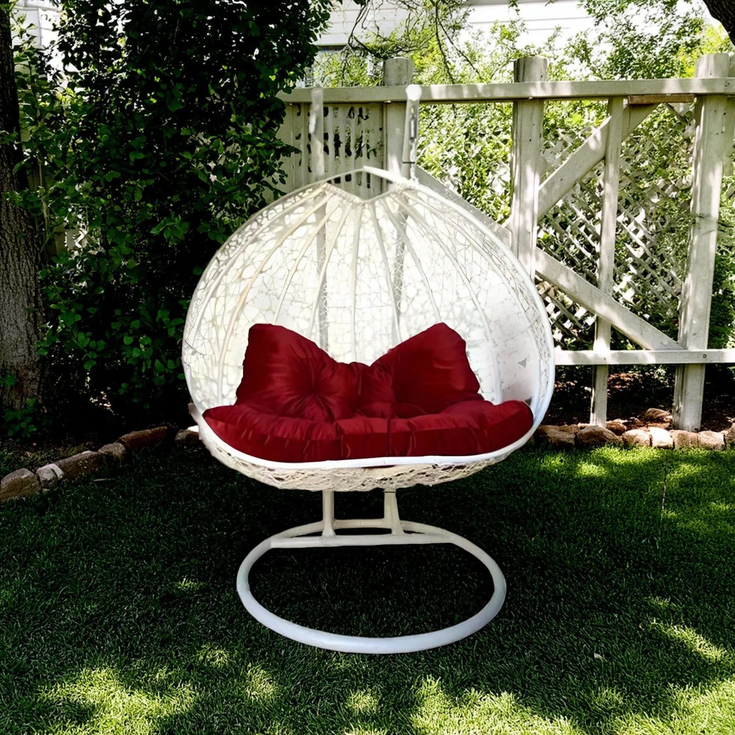 أرجوحة معدن و راتان، 125*220 سم