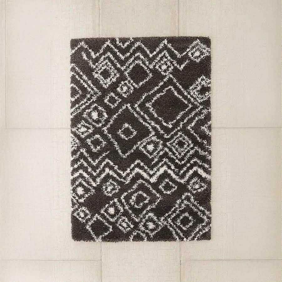 سجادة صوف اسود و بيج 200*300 سم - LUS178 - Homix