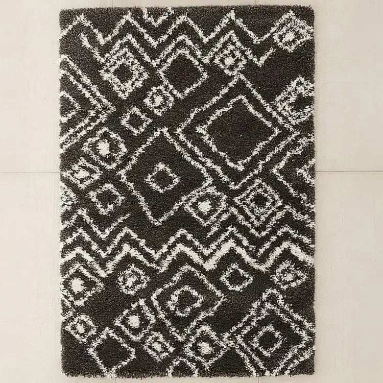 سجادة صوف اسود و بيج 200*300 سم - LUS178 - Homix