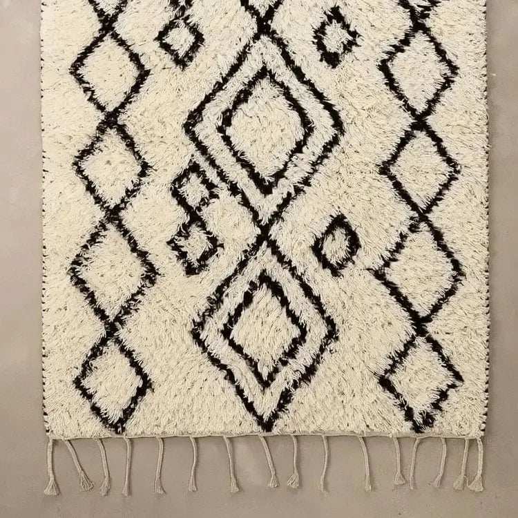 سجادة صوف بيج و *اسود 200*300 سم - LUS179 - Homix