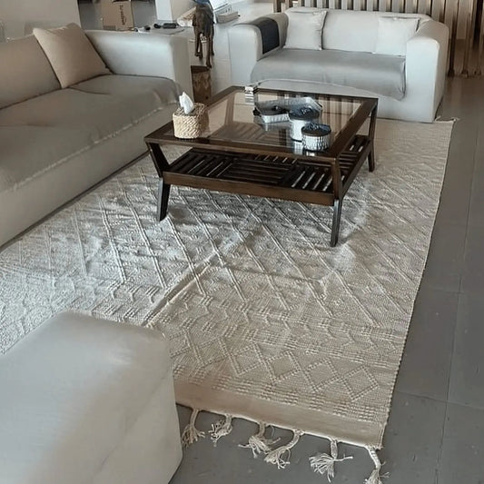 سجادة صوف لون أبيض 200*300 سم - LUS125 - Homix