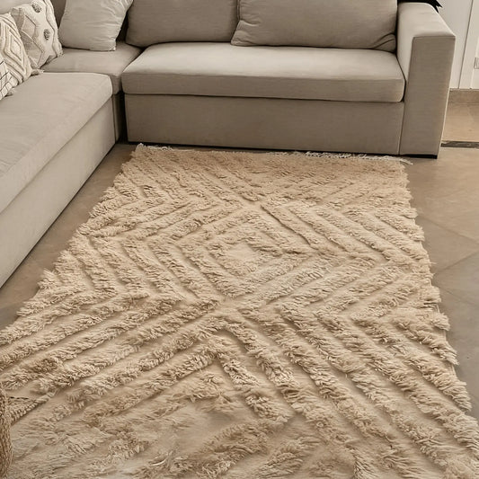 سجادة صوف لون بيج 200*300 سم - LUS126 - Homix