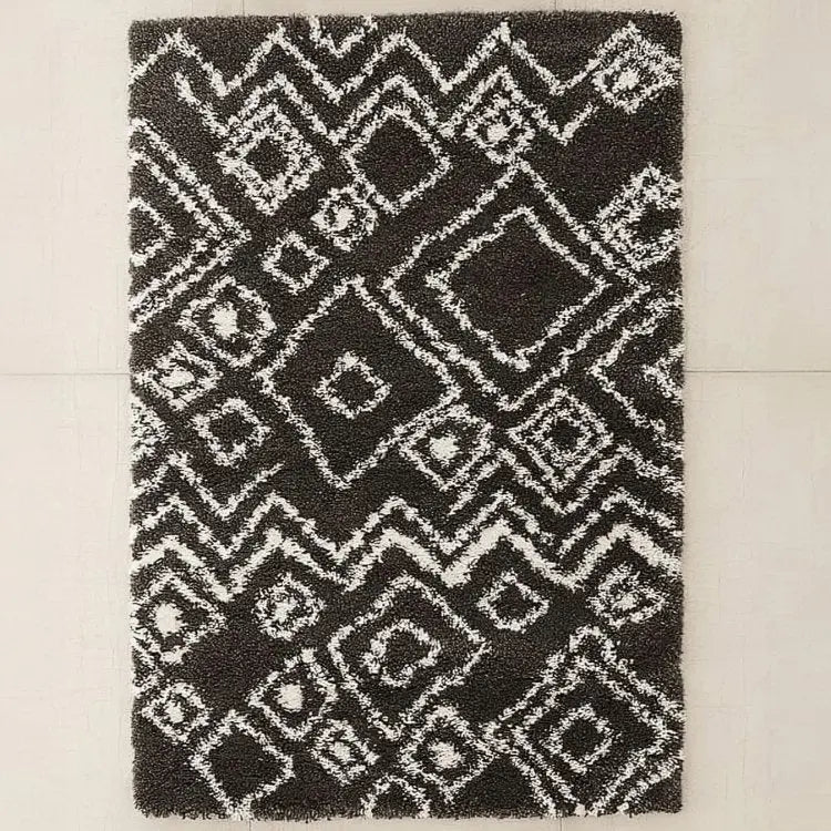 سجادة صوف اسود و بيج 200*300 سم - LUS178 - Homix