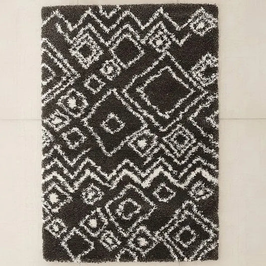 سجادة صوف اسود و بيج 200*300 سم - LUS178 - Homix