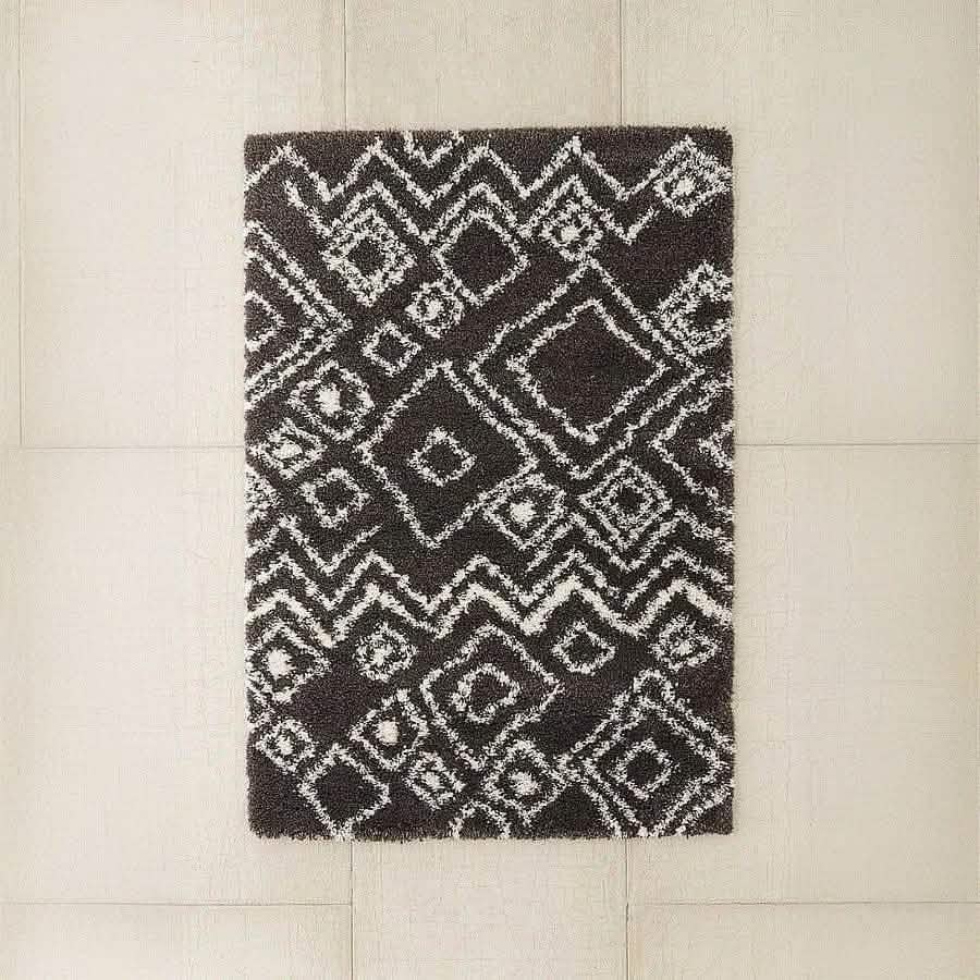 سجادة صوف اسود و بيج 200*300 سم - LUS178 - Homix