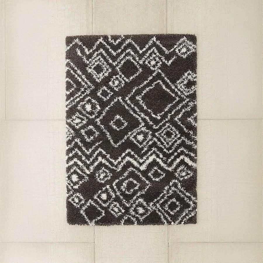 سجادة صوف اسود و بيج 200*300 سم - LUS178 - Homix