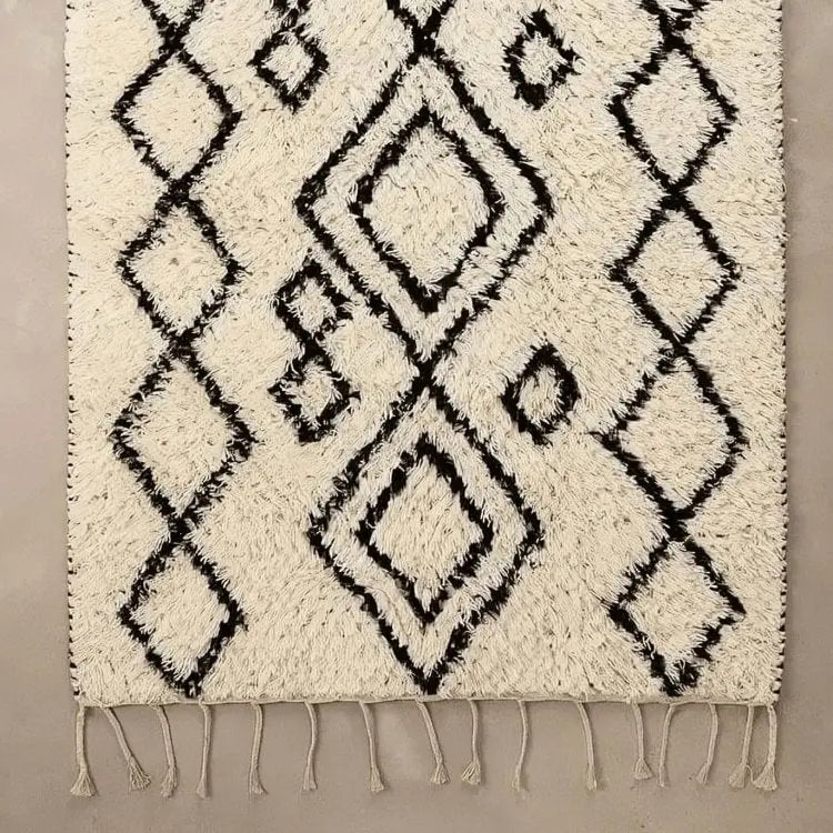 سجادة صوف بيج و *اسود 200*300 سم - LUS179 - Homix
