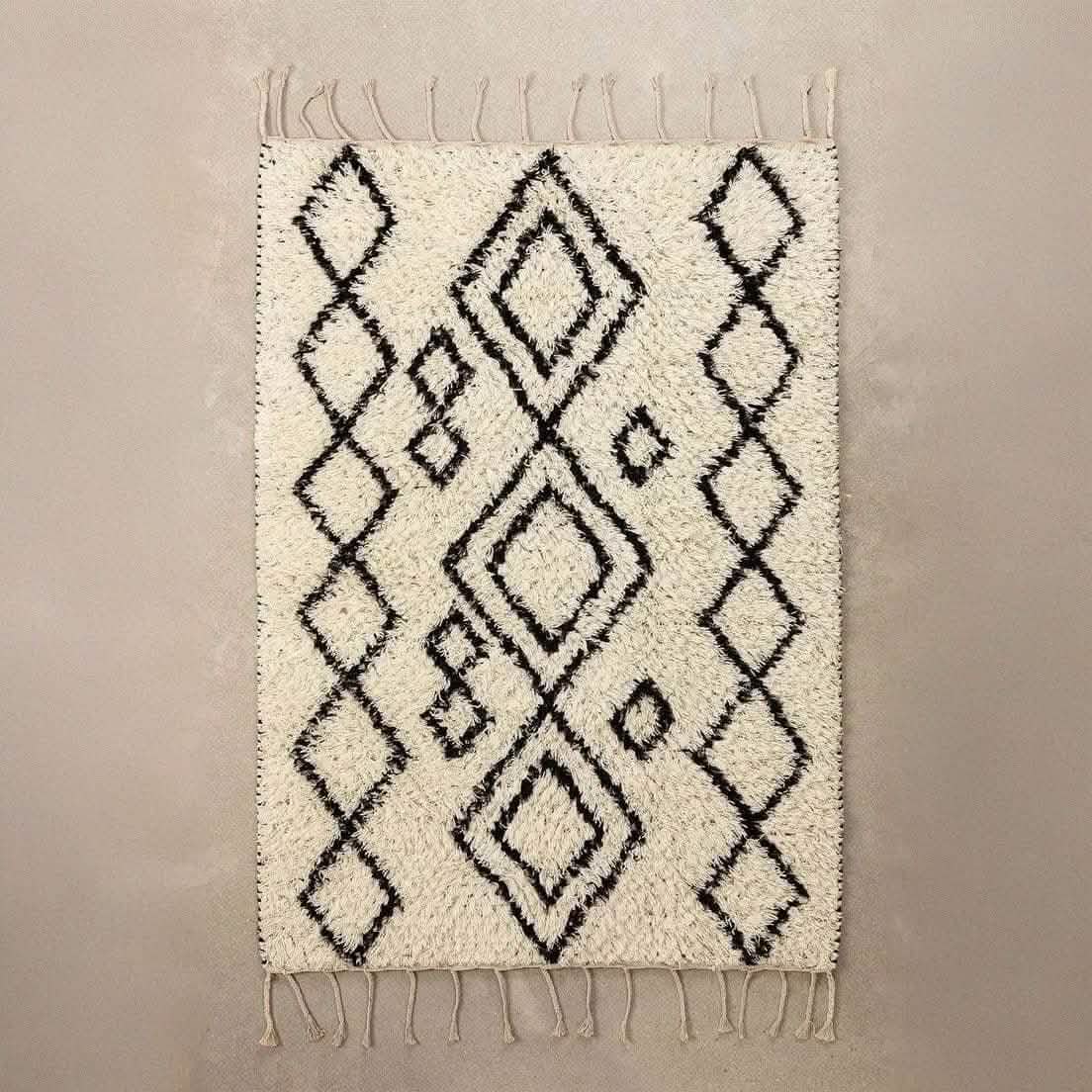 سجادة صوف بيج و *اسود 200*300 سم - LUS179 - Homix