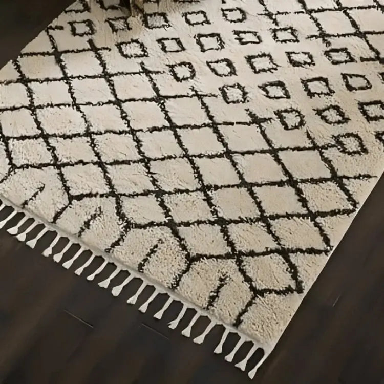 سجادة صوف بيج و اسود 200*300 سم - LUS187 - Homix