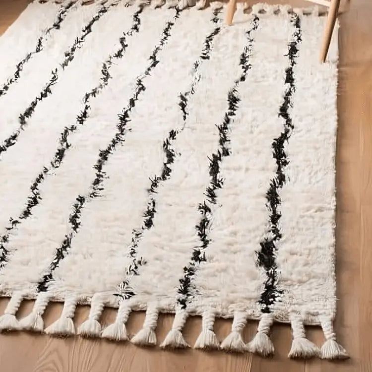 سجادة صوف بيج و اسود 200*300 سم - LUS207 - Homix