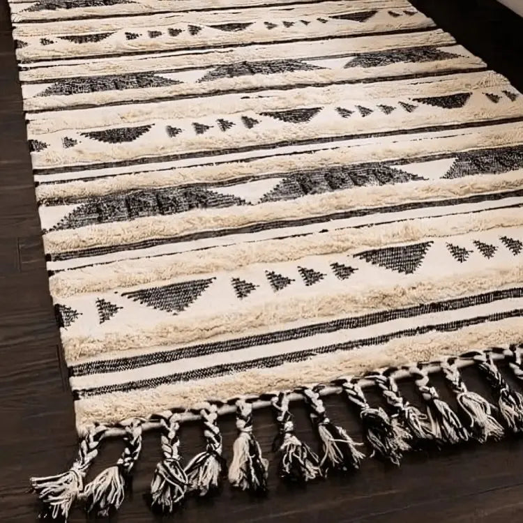 سجادة صوف بيج و اسود 200*300 سم - LUS211 - Homix