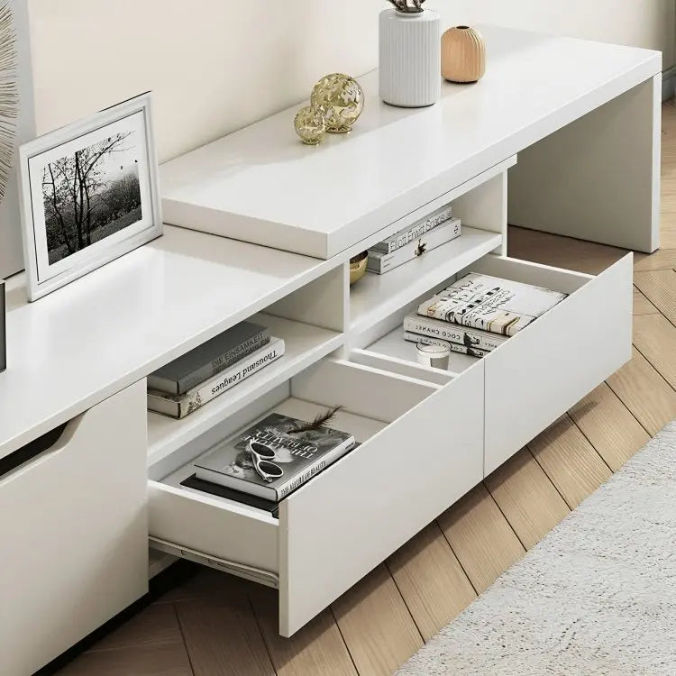 ترابيزة تليفزيون أبيض 200*40*35 سم - FUR38 - Homix