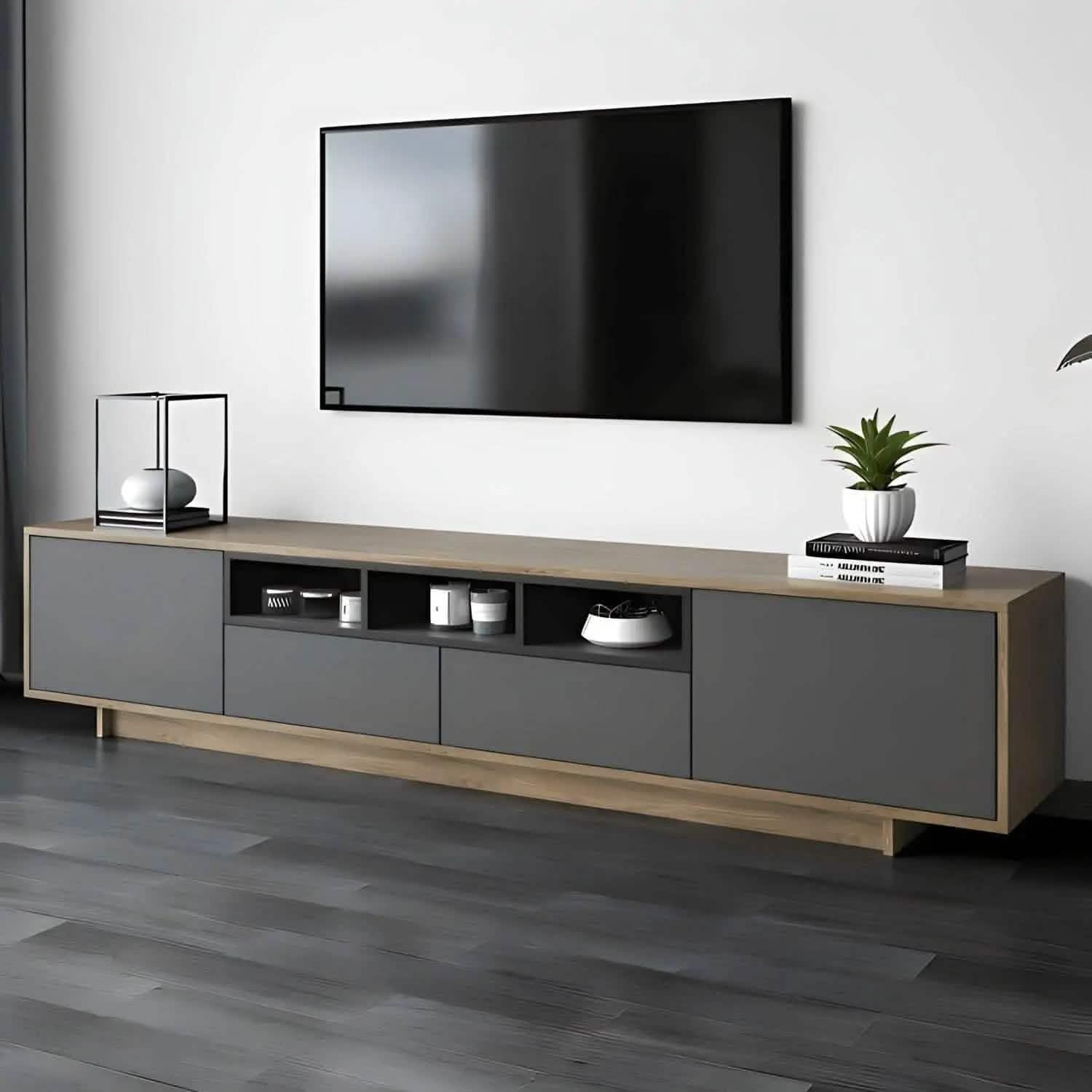 ترابيزة تليفزيون ام دي اف اسباني، 200*45*40 سم