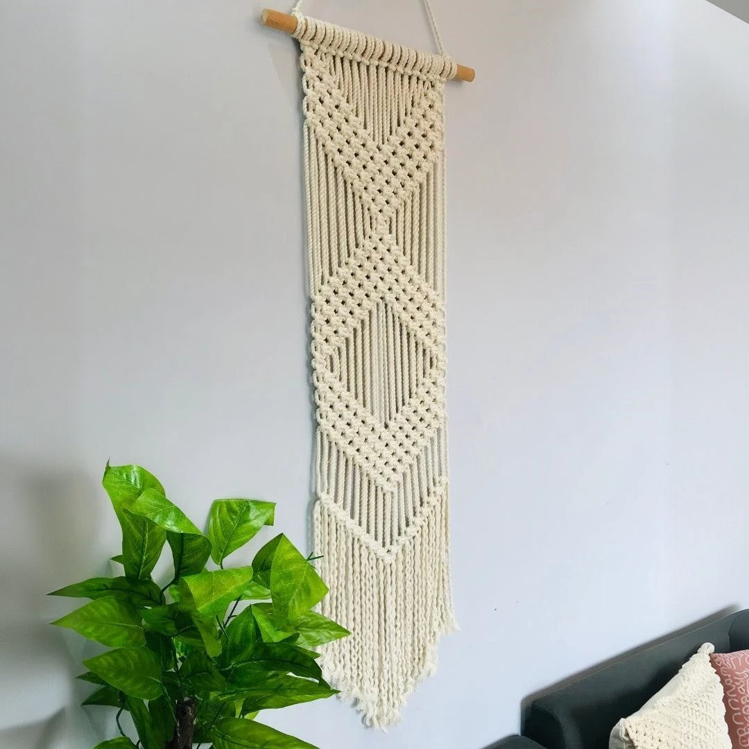 مكرمية حائط قطن و موسكي، 30*115 سم