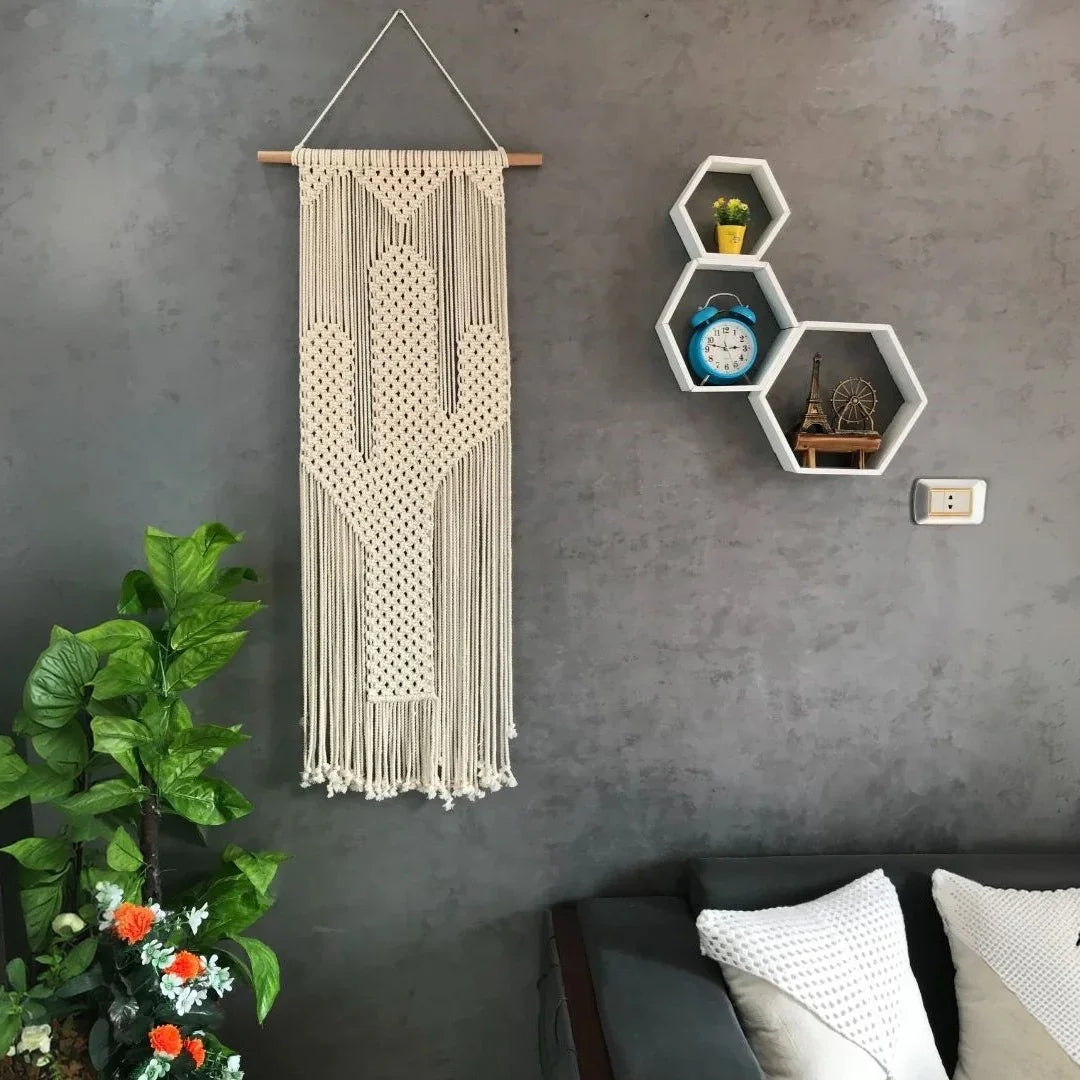 مكرمية حائط قطن و موسكي، 40*115 سم