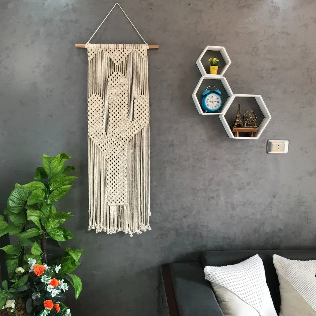 مكرمية حائط قطن و موسكي، 40*115 سم