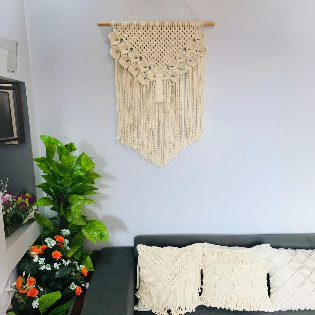 مكرمية حائط قطن و موسكي، 55*75 سم