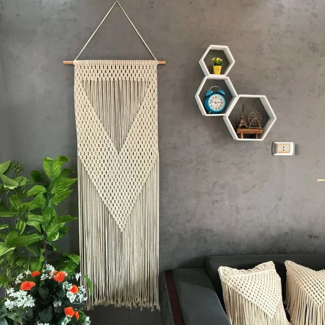 مكرمية حائط قطن و موسكي، 50*150 سم