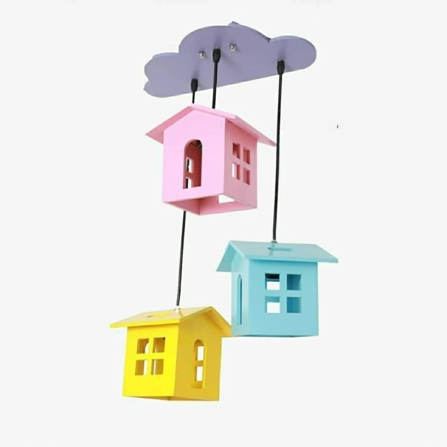 نجفة خشب، 18*50 سم - متعددة الالوان